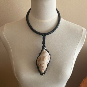 NIB Auth CHLOE leather dress NECKLACE/chocker Made in Italy